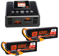 Spektrum SMART Powerstage 4S Surface Bundle w/2 x G2 5000mAh 2S IC5 LiPo & S250 Charger