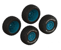 Arrma dBoots 'FORTRESS'  Short Course Tyre Set Glued Blue - Suit Mojave GROM