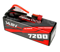 Gens Ace 7200mAh 4S 14.8V 60C Hardcase LiPo Battery w/EC5