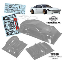 Team C Racing 1/10 Nissan 180SX 195mm Clear Body Set