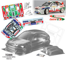 Team C Racing 1/10 Toyota Corolla WRC 190mm Castrol Clear Body Set