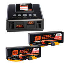 Spektrum SMART Powerstage 8S Surface Bundle w/2 x G2 5000mAh 4S 50C IC5 LiPo & S250 Dual Charger