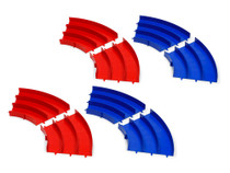 Tamiya 69578 Mini 4WD Japan Cup Junior Circuit Curve Section Blue/Red 4Pcs