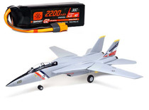 E-flite F-14 Tomcat Twin 40mm EDF BNF Basic & Spektrum 2200mAh 4S 14.8V G2 Smart Battery