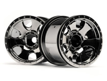 HPI Racing 105280 Warlock Wheel Black Chrome 2.2in/2Pcs