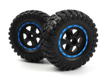 Blackzon 540184 Smyter Desert Wheels/Tyres Assembled Black/Blue