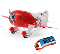 E-flite UMX Gee Bee R-2 510mm BNF Basic w/AS3X & SAFE Select & Gens Ace 300mAh 3S 45C LiPo Battery