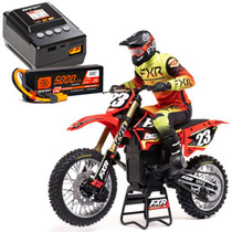 Losi 1/4 Promoto-MX Motorcycle RTR FXR Red w/Smart Powerstage 2S Surface Bundle