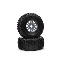 Arrma 1/7 dBoots Fortress Front/Rear 2.4/3.3 Pre-Mounted Tyres 17mm Hex Gunmetal 2Pcs