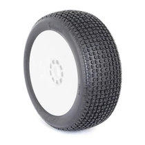 AKA 1/8 Catapult Soft Pre-Mounted Tyres White EVO Wheels 2Pcs Buggy