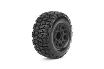 JetKo 1/10 SC 2.2/3.0 EX-Slayer Belted Tyres Medium Soft Glued mounted on Black Claw Rim 2Pcs