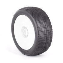 AKA 1 8 BUGGY RASP (SUPER SOFT) EVO WHEEL PRE-MOUNTED WHITE