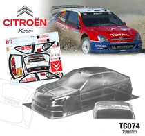 Team C Racing 1/10 Citroen Xsara WRC 190mm Wide Clear Body Set