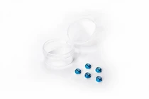Koswork M2 Aluminum Nylon Lock Nuts Mini-Z Blue (w/container) 5Pcs