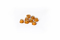 Koswork M4 Aluminum Flanged Nylon Lock Nuts Gold (w/container) 8Pcs