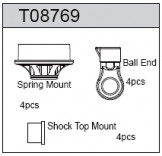 Team C Racing T08769 Spring Mount/Shock Top Mount