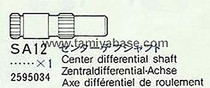 Tamiya 2595034 Centre Diff Shaft-64 9805225 Differential