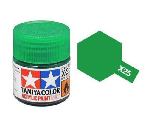 X25 Tamiya 10ml Gloss Acrylic Paint: Clear Green