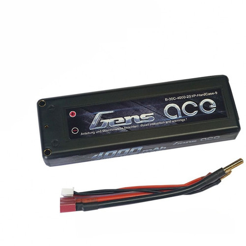 Gens-Ace 2S 7.4V 4000mAh 30C Hardcase RC Car LiPo Battery ROAR