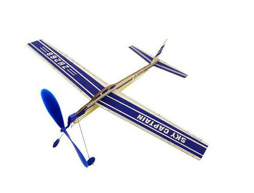 Jet Boy Sky Captain 16" Balsa Rubber Powered Glider