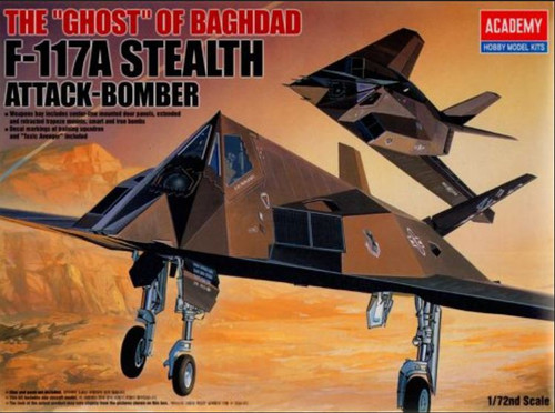 Academy 1/72 F-117A Stealth Plastic Model Aircraft kitset