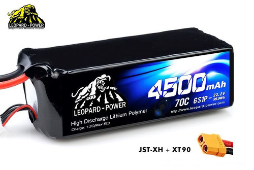 Leopard Power 6S 22.2v 4500mah 70C XT90 LiPo Battery