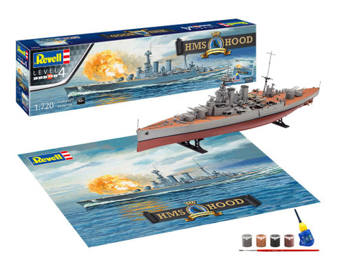 Revell 1/720 H.M.S Hood 100th Anniversary Edition Gift Set
