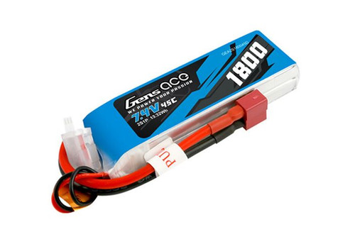 Gens Ace 1800 45C 2S 7.4V LiPo RC Soft Pack Battery GEA2S180045D