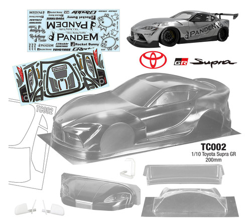 Team C Racing 1/10 Toyota Supra GR 200mm Pandem WideBody Set