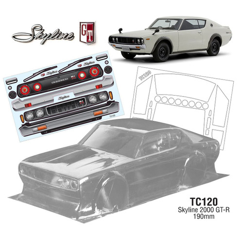 Team C Racing 1/10 Nissan Skyline 2000 GT-R Clear Body Set