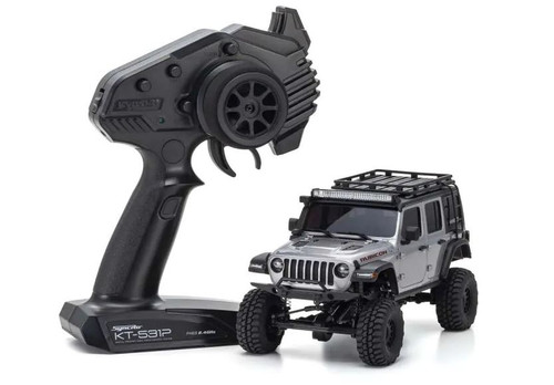 Kyosho 32528S MINI-Z RS MX-01 Jeep Wrangler Rubicon 4x4 w/Accessories Silver Metallic