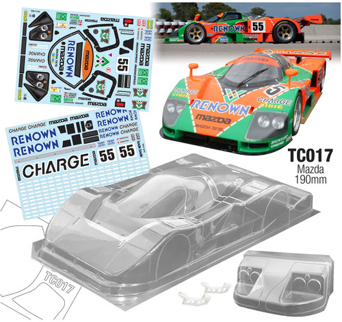 Team C Racing 1/10 Mazda 787B Renown Clear Body Set w/3D Wing