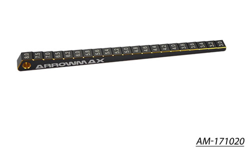 Arrowmax 171020 Ultra-Fine Chassis Ride Height Gauge 3mm-8mm Black/Gold