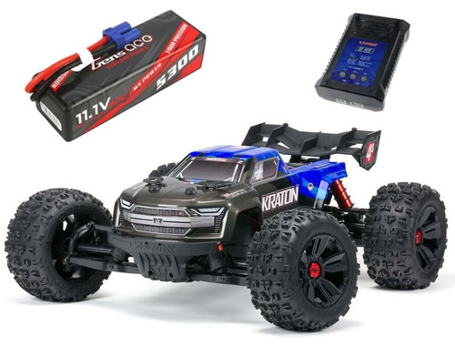 Arrma 1/10 Kraton 4x4 4S V2 BLX Speed Monster Truck RTR Blue **INCLUDES 3S LiPo Battery + Charger