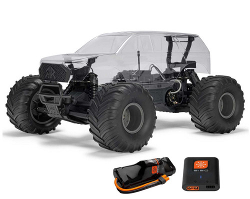 Arrma 1/10 GORGON 2WD RTA Kit Brushed Monster Truck Clear w/Battery&Charger