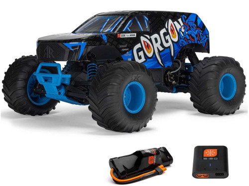 Arrma 1/10 GORGON 2WD RTR Brushed Monster Truck Blue w/Battery&Charger