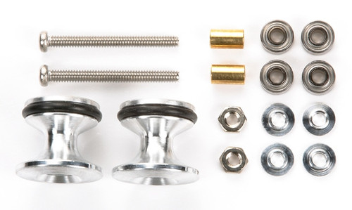 Tamiya 15418 Double Aluminum Rollers W/rubber Rings (13-12mm)