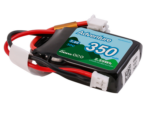 Gens Ace 350mAh 2S 7.4V 30C Adventure LiPo Battery w/PH 2.0 Plug for Micro-B/Micro-T