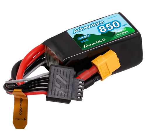 Gens Ace 850mAh 4S 14.8V 60C Adventure LiPo Battery w/XT60