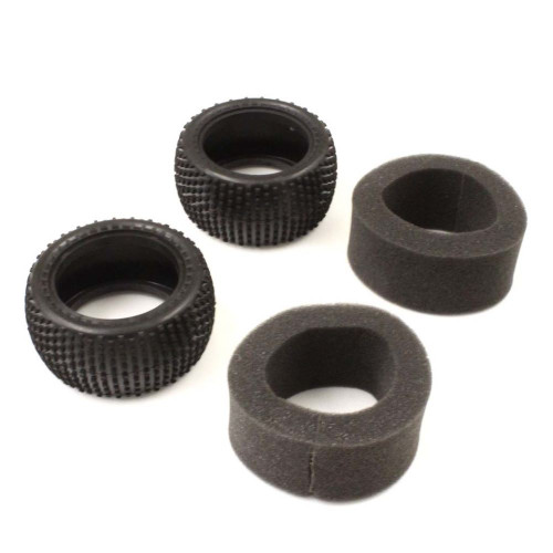 Kyosho FAT202SC 1/10 Micro Block Rear Tyres Soft w/Inserts 2Pcs