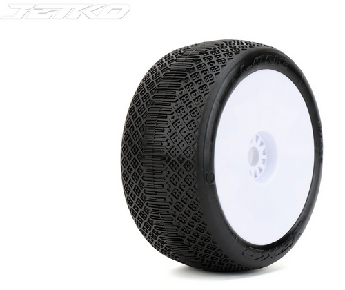 JetKo 1/8 Truggy J-ONE Composite Tyres suit Clay on White Dish Rim Ultra-soft Belted