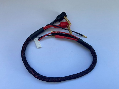 RC Pro Premium V2 4-5mm Stepped 90 Degree 2S Easy Pull Banana Charge lead with Balance Connector