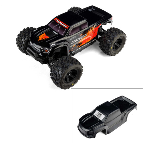 Pro-Line Racing 1/16 Pre-Cut Truck Body Tough Color Black Traxxas Mini Maxx
