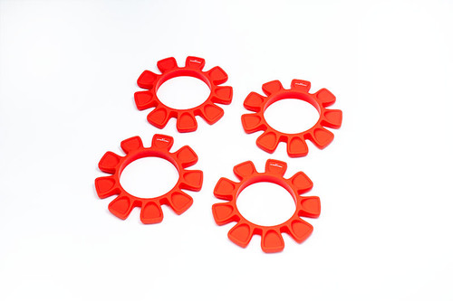Koswork UFO Red High Strength Silicone Tyre Glue Bands 4Pcs 1/10 1/8 Buggy & 1/10 SCT
