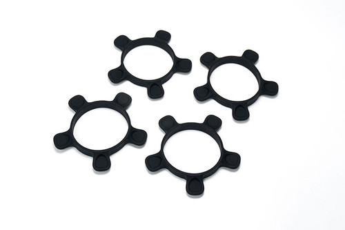 Koswork Black 1/10 TC Touring/Sedan 1/10 Buggy UFO High Strength Silicone Tyre Glue Bands 4Pcs