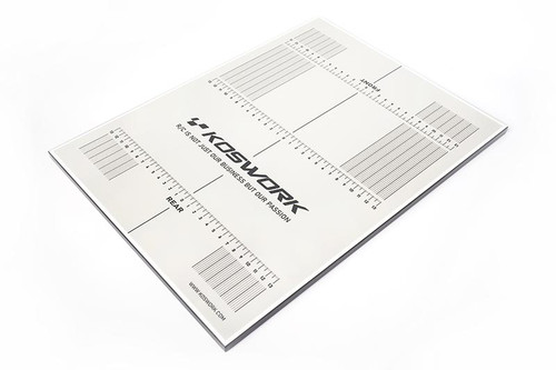 Koswork 1/10 Sedan/Touring On-Road Car Extra Lightweight Pit Setup Board Set 300x400mm (w/Plastic Decal)