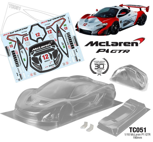 Team C Racing 1/10 McLaren P1 GTR Senna 190mm Clear Body Set