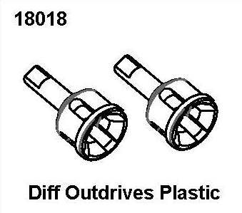 Diff Outdrives Plastic, RCPRO 1/18 MT
