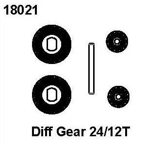 Diff Gear 24/12T, RCPRO 1/18 MT