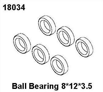 Ball Bearing 8*12*3.5, RCPRO 1/18 MT